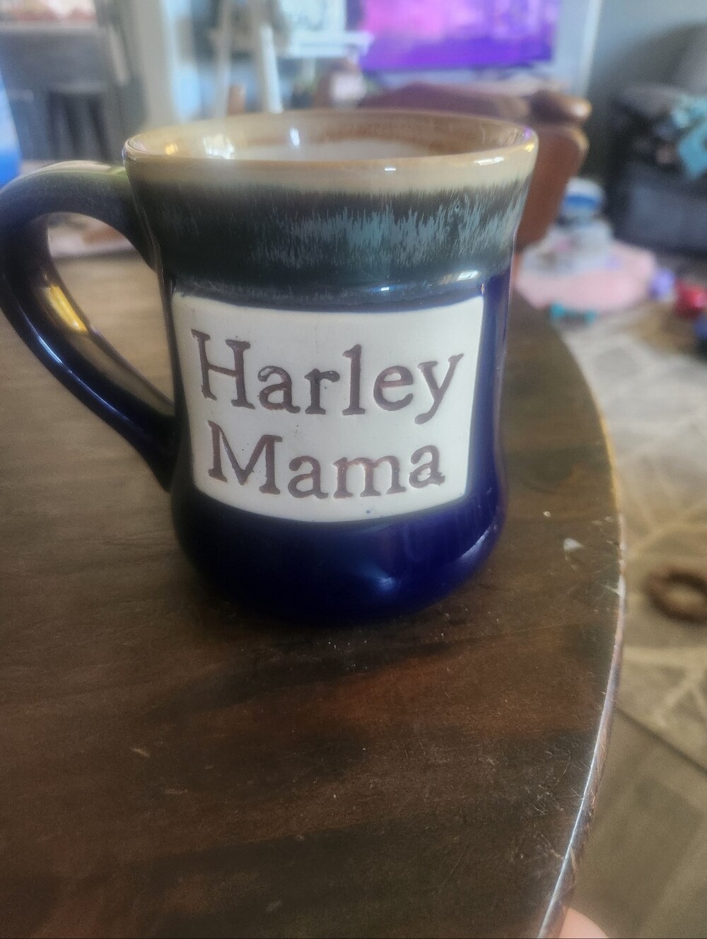 Harley Mama Blue Ceramic Coffee Mug
